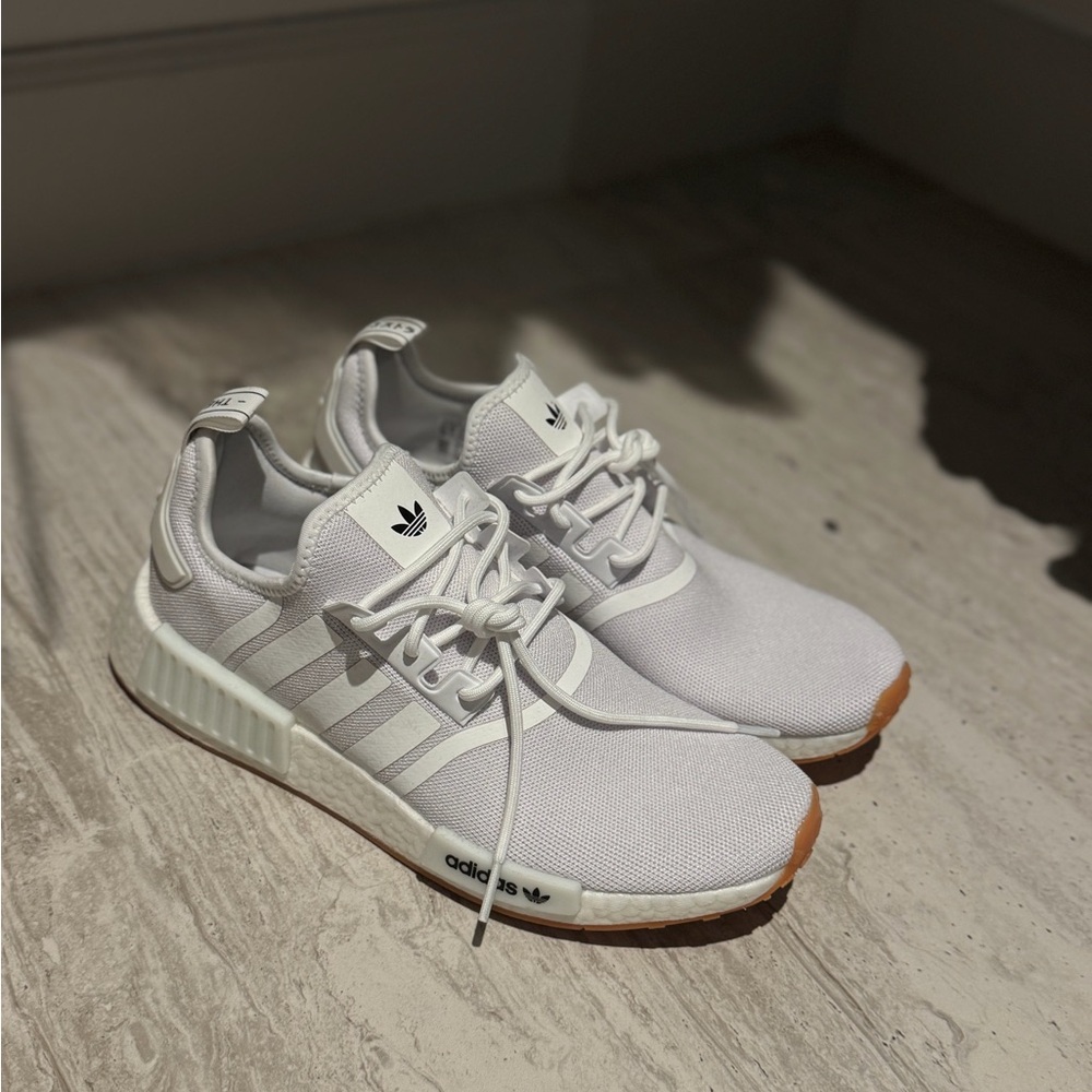 Adidas White and Gray Athletic Shoes